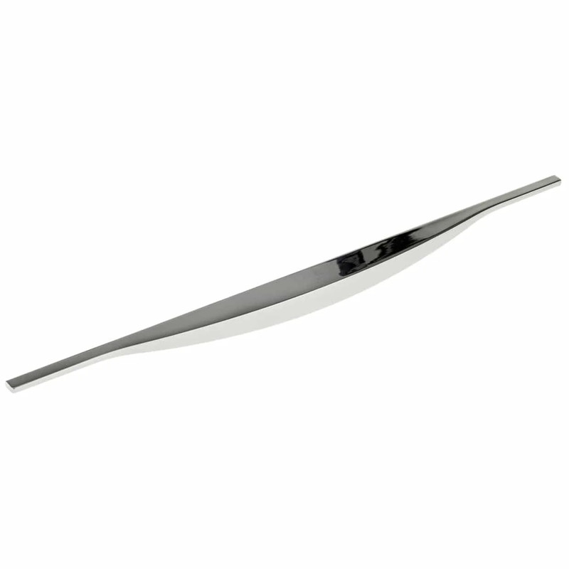 Contemporary Pull with Tapered Ends - 6-5/16" Center-to-Center - 14-5/8" OL - Chrome
